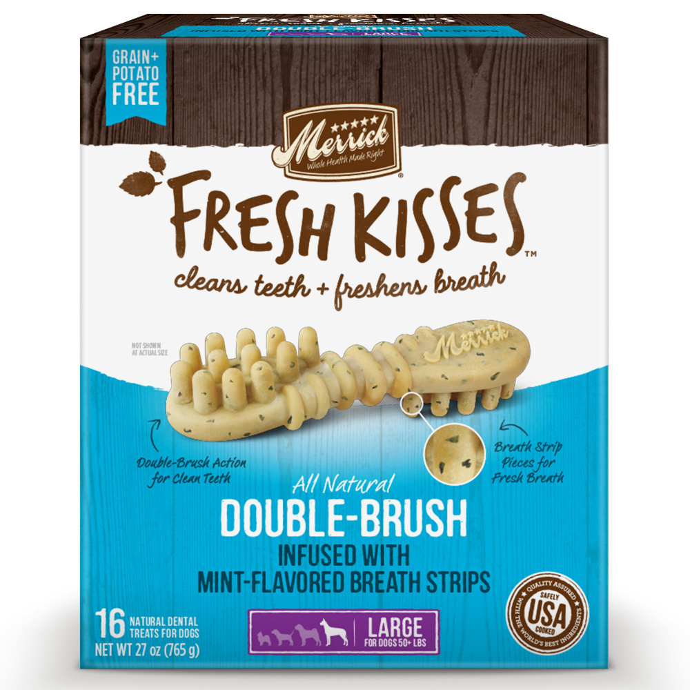 
                  
                    Merrick Fresh Kisses Dog Dental Treats With Mint Breath Strips Dog Treats for Large Breeds
                  
                