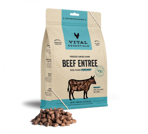 Vital Essentials Freeze Dried Grain Free Beef Mini Nibs Entree for Dogs Food