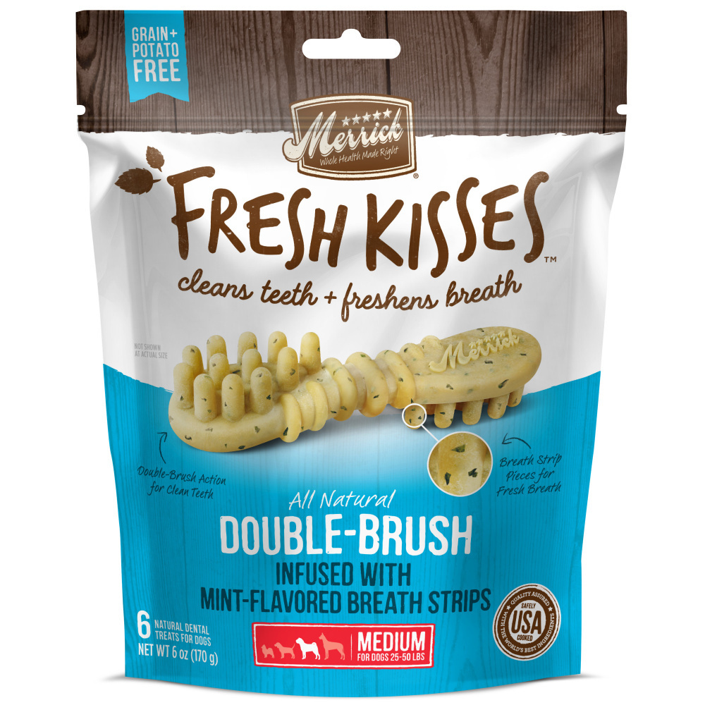 
                  
                    Merrick Fresh Kisses Dog Dental Treats With Mint Breath Strips Dog Treats for Medium Breeds
                  
                