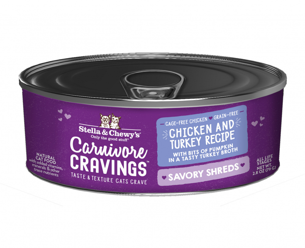 
                  
                    Stella & Chewy's Carnivore Cravings Savory Shreds Chicken & Turkey Dinner in Broth Wet Cat Food
                  
                