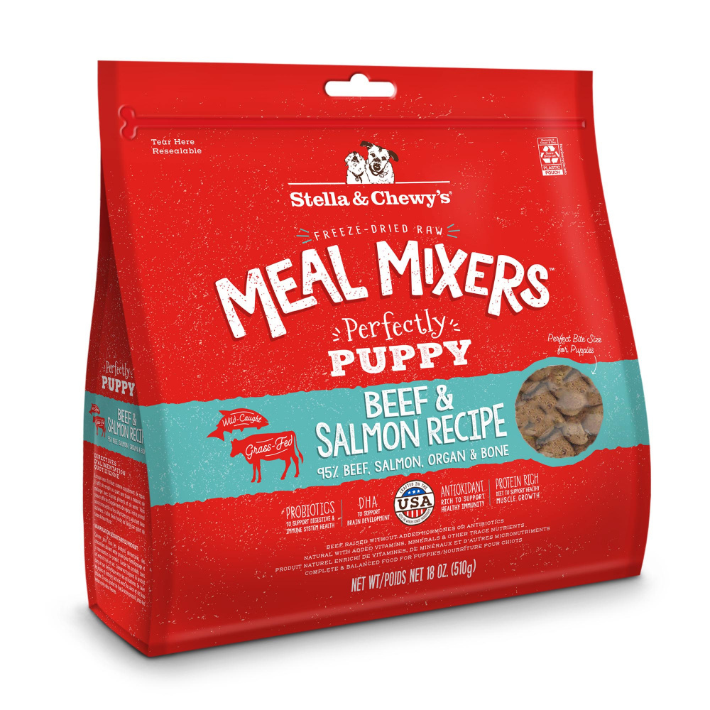 
                  
                    Stella & Chewys Freeze Dried Grain Free Raw Meal Mixers Crafted for Puppies Protein Rich Perfectly Puppy Beef & Salmon Recipe
                  
                