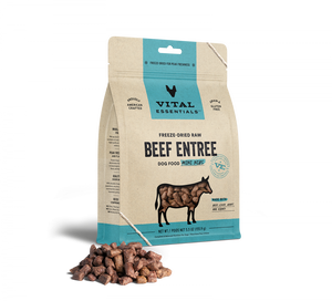 Vital Essentials Freeze Dried Grain Free Beef Mini Nibs Entree for Dogs Food