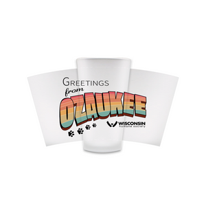 WHS "Greetings from Ozaukee" Frosted Pint Glasses