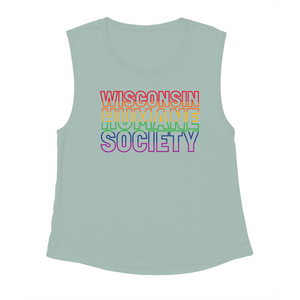 WHS Pride Rainbow Contoured Muscle Tank Top