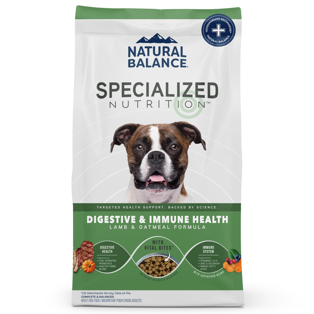 Natural Balance Specialized Nutrition Dry Dog Food, Digestive & Immune Health Lamb & Oatmeal Formula