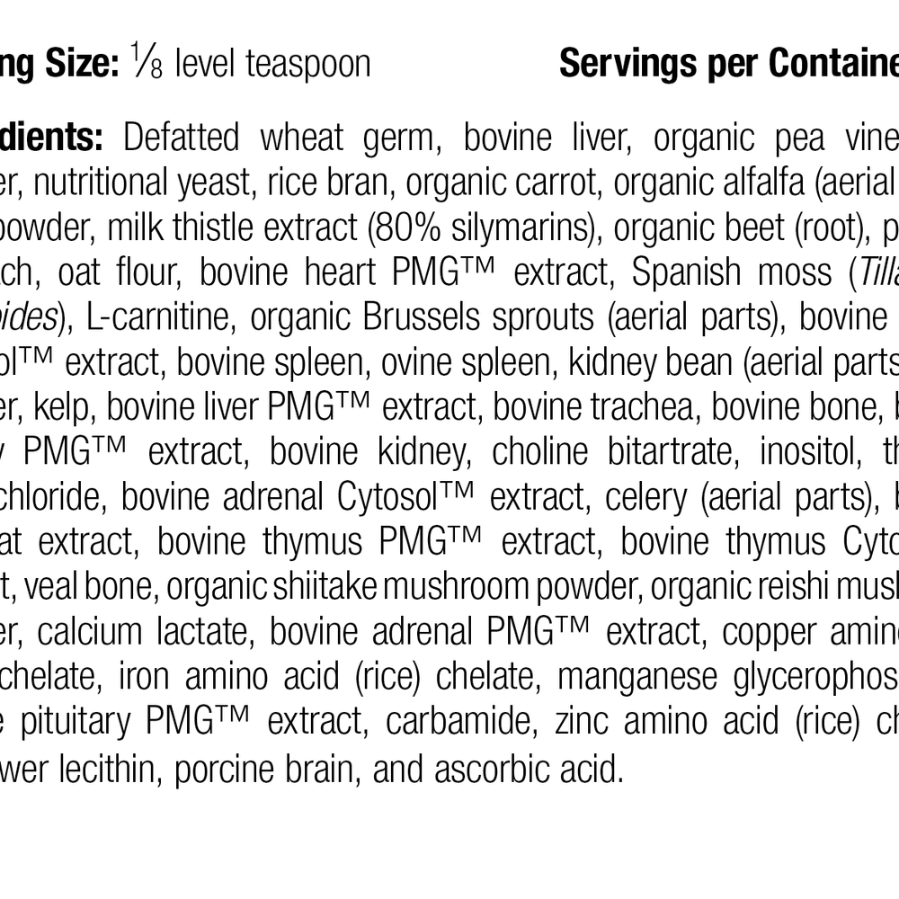 Canine Whole Body Support, 25 g, Rev 14 Supplement Facts