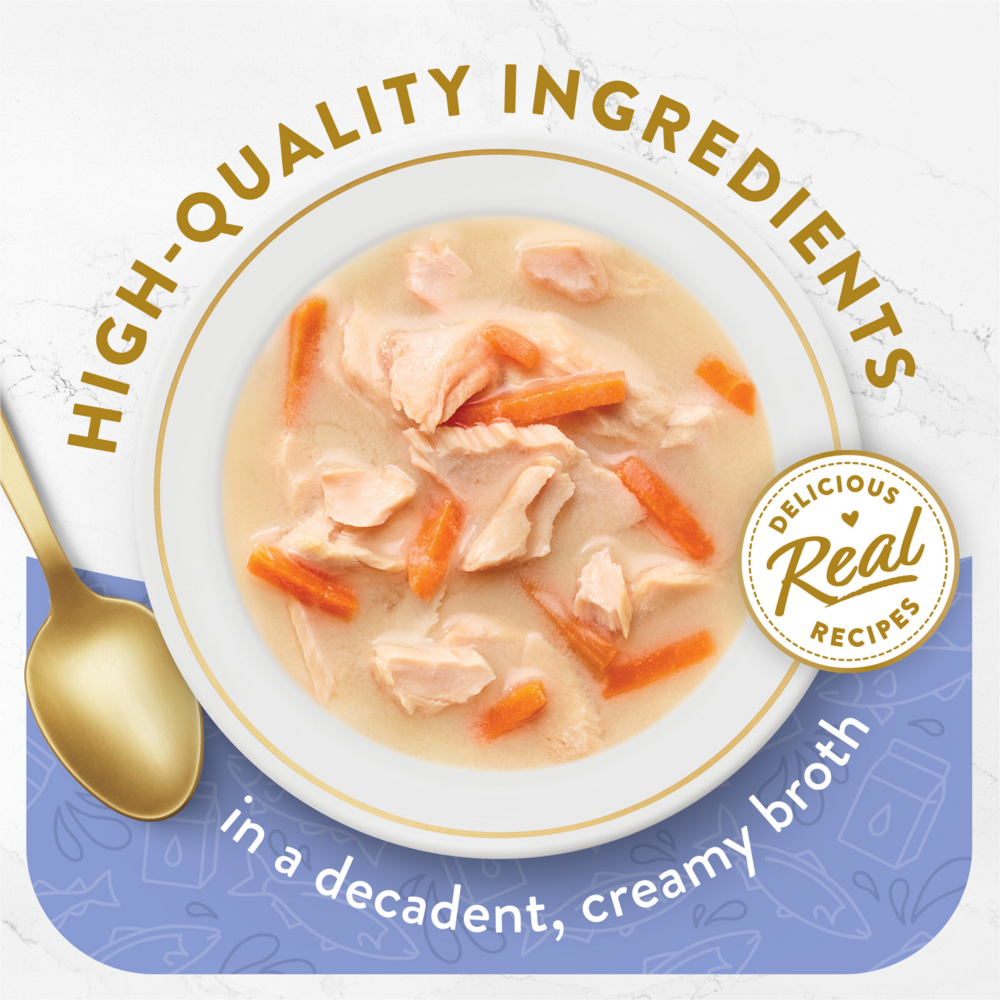 
                  
                    Fancy Feast Creamy Broths With Wild Salmon & Whitefish Supplemental Cat Food Pouches
                  
                