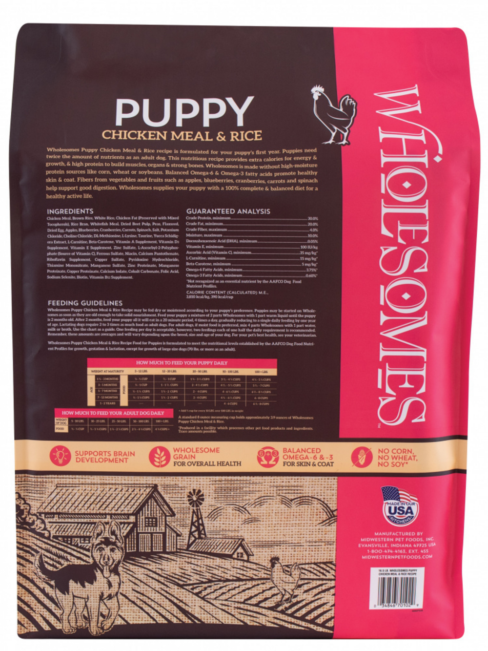 Wholesomes Puppy Chicken Meal & Rice Dry Dog Food