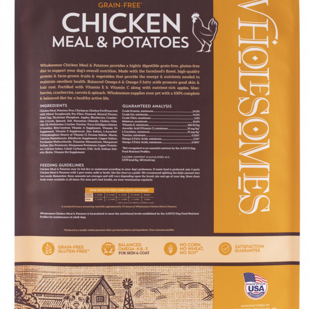 Wholesomes Grain Free Chicken Meal & Potatoes Recipe Dry Dog Food