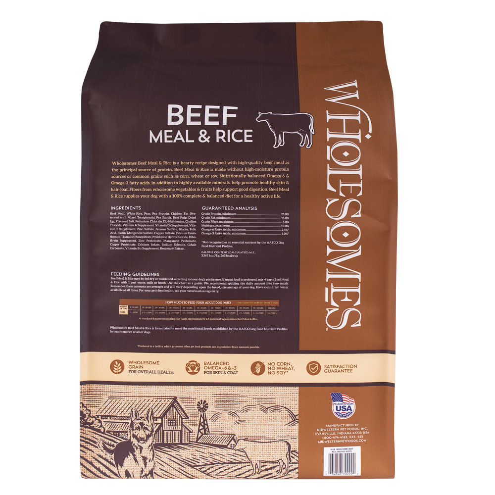 
                  
                    Wholesomes Beef Meal & Rice Recipe Dry Dog Food
                  
                