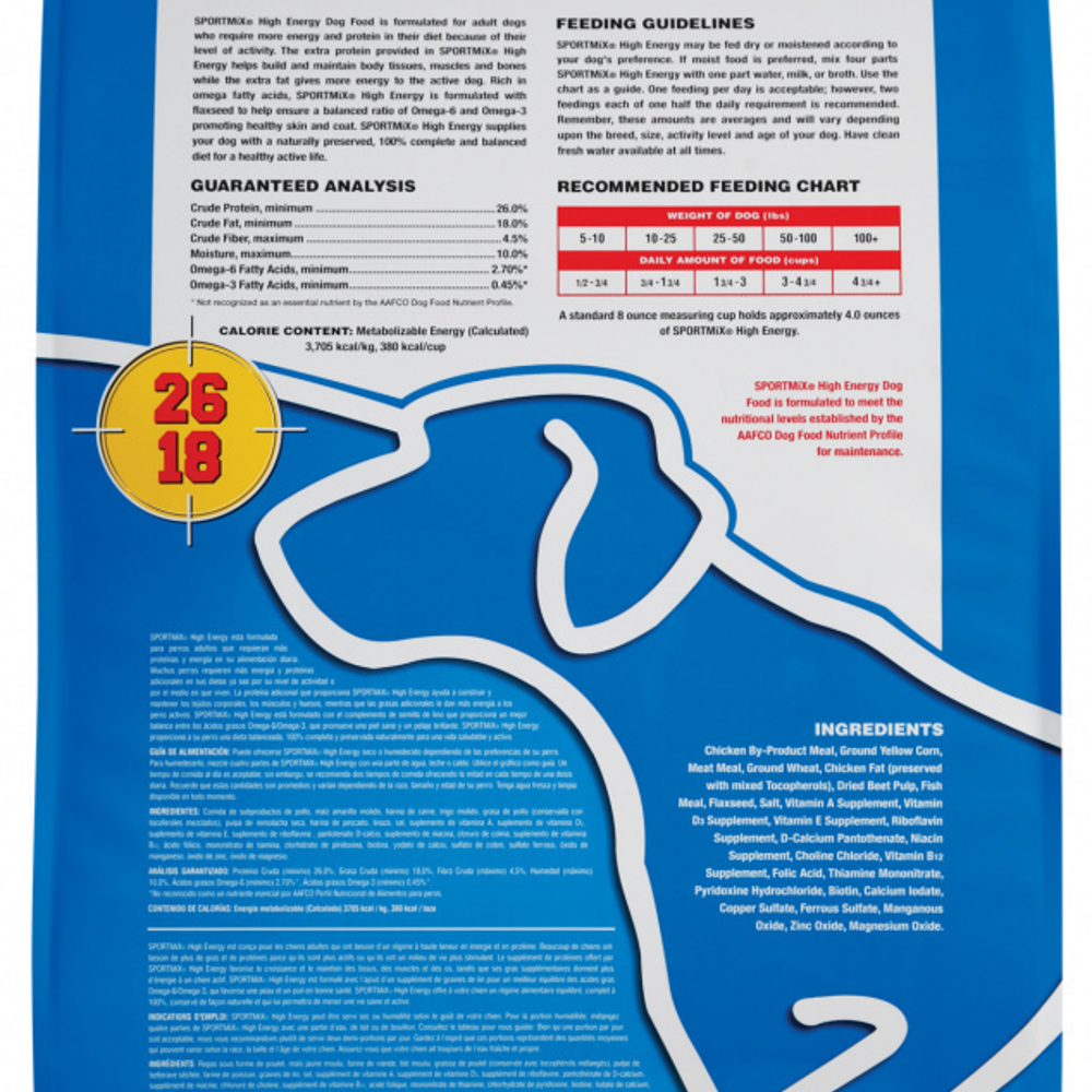 Sportmix Premium High Energy 26/18 Dry Dog Food