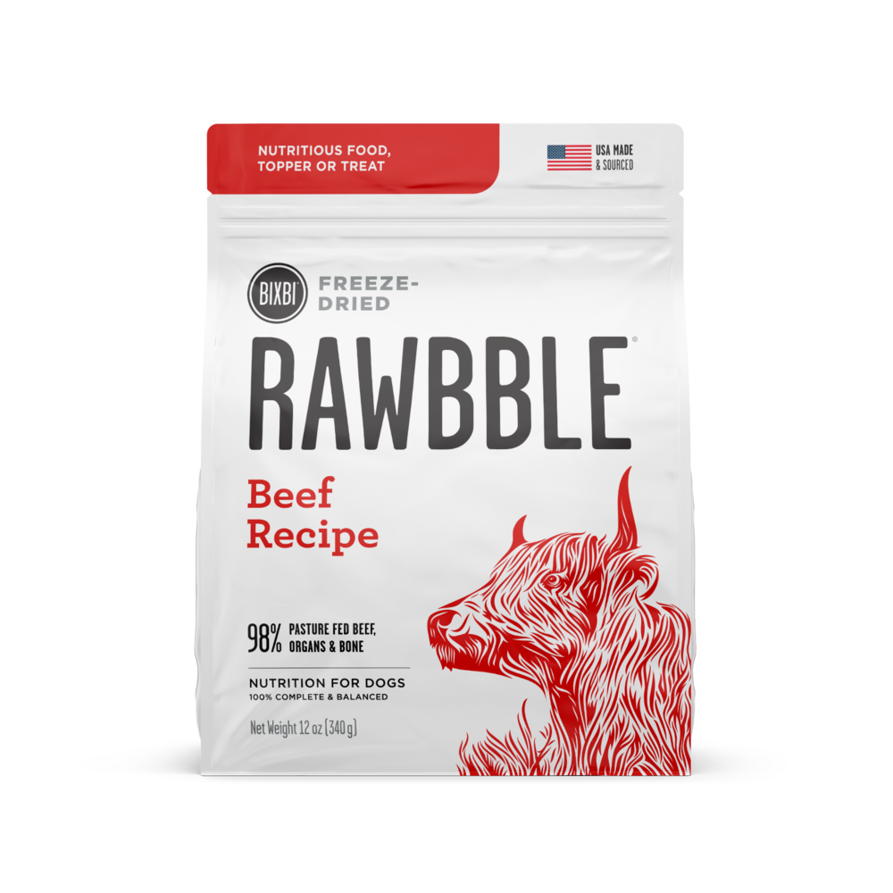 
                  
                    Bixbi Rawbble Freeze Dried Grain Free Beef Recipe for Dogs
                  
                