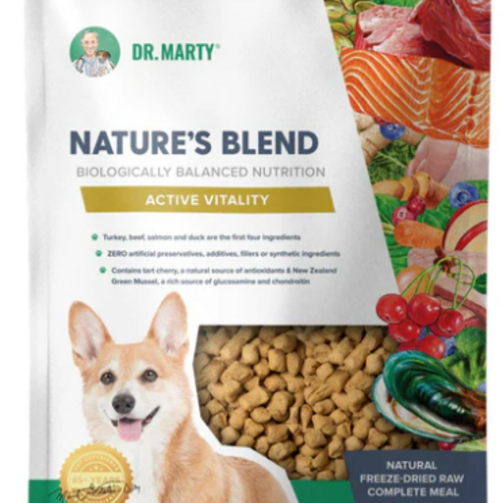 Dr Marty Natures Blend Active Vitality Freeze Dried Raw Dog Food for Senior Dogs