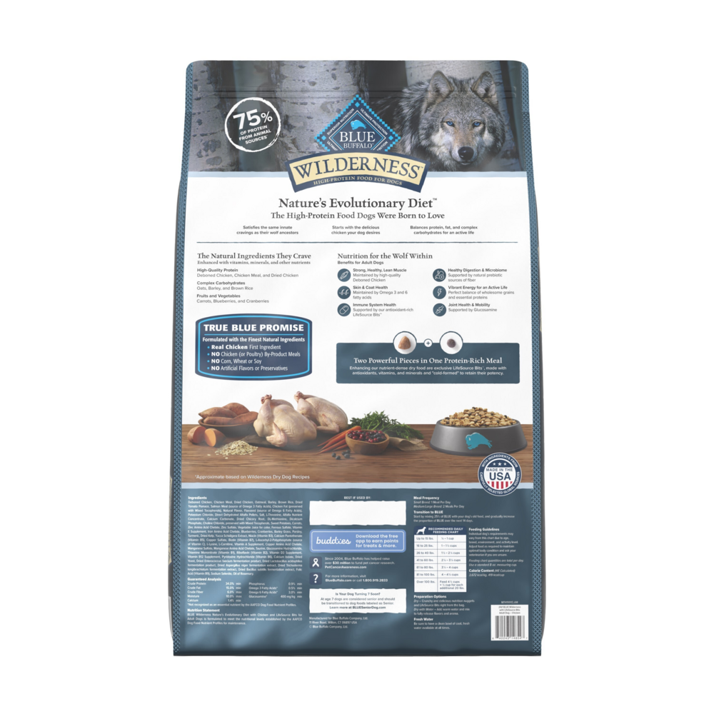 Blue Buffalo Wilderness High Protein Natural Chicken Adult Dry Dog Food