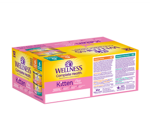 Wellness Complete Health Whitefish & Tuna and Chicken Variety Pack Kitten Canned Wet Cat Food