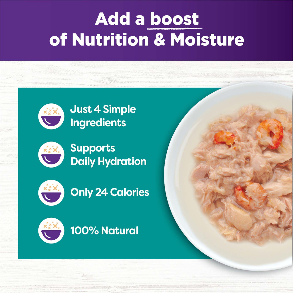 
                  
                    Wellness Bowl Boosters Flaked Tuna & Shrimp in Broth Wet Cat Topper
                  
                