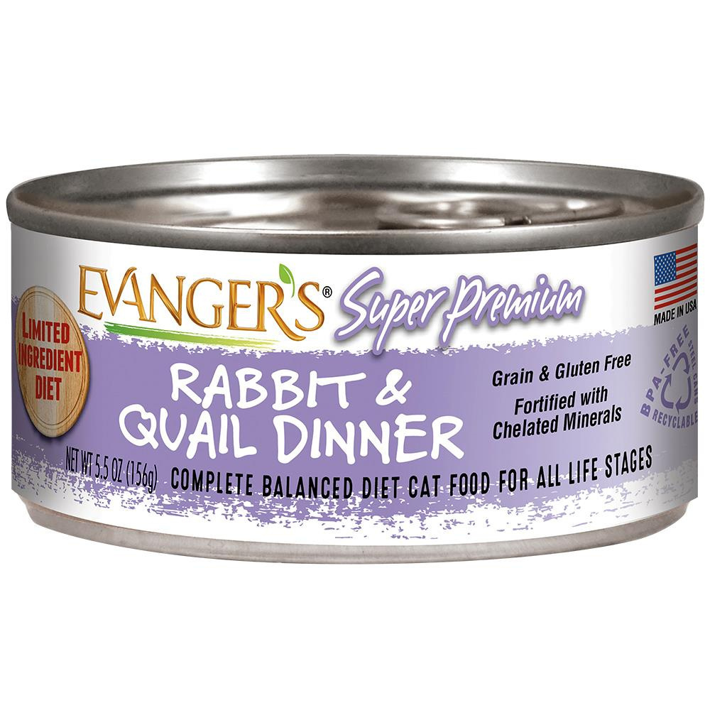 Evanger's Super Premium Rabbit and Quail Dinner for Cats