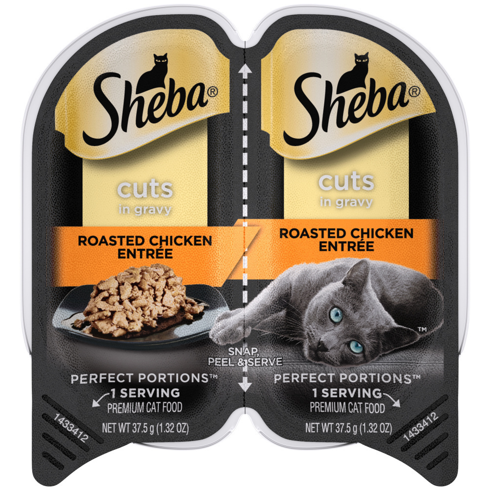 Sheba Perfect Portions Cuts in Gravy Roasted Chicken Entree Wet Cat Food