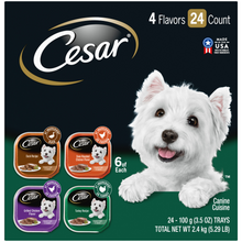 Load image into Gallery viewer, Cesar Soft Classic Loaf In Sauce Poultry With Real Chicken, Turkey Or Duck Wet Dog Food Variety Pack