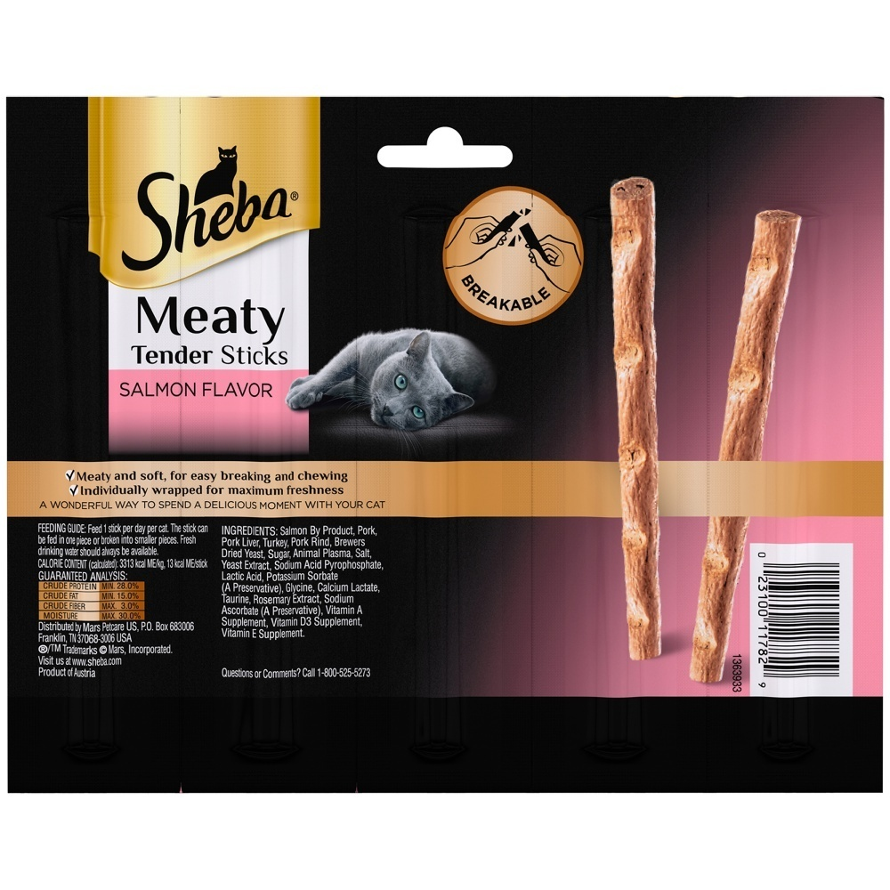 
                  
                    Sheba Grain Free Meaty Tender Sticks with Salmon Cat Treats
                  
                