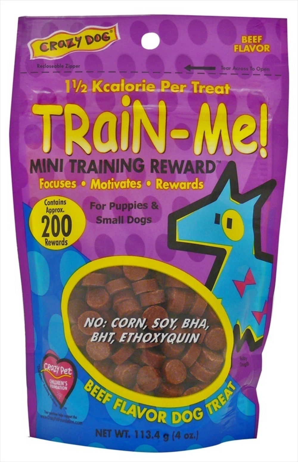 Crazy Dog Train-Me! Soft & Chewy Beef Dog Treats