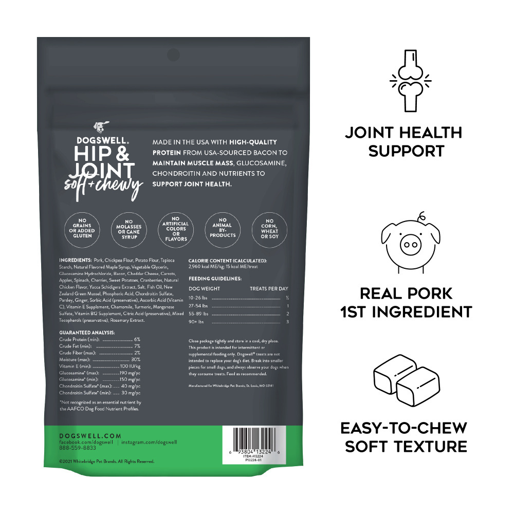 
                  
                    Dogswell Hip & Joint Soft & Chewy Bacon Dog Treats
                  
                