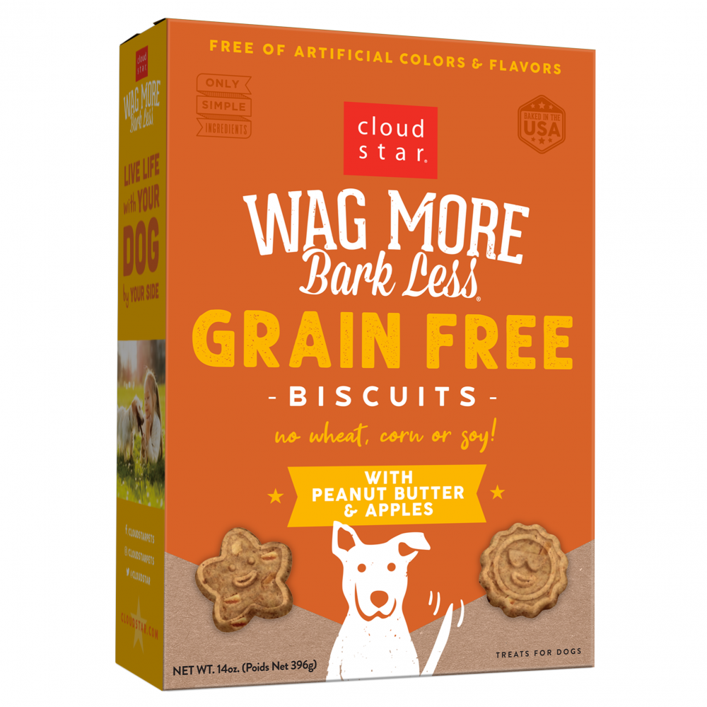 
                  
                    Cloud Star Wag More Bark Less Crunchy Grain Free Peanut Butter & Apples Dog Treats
                  
                