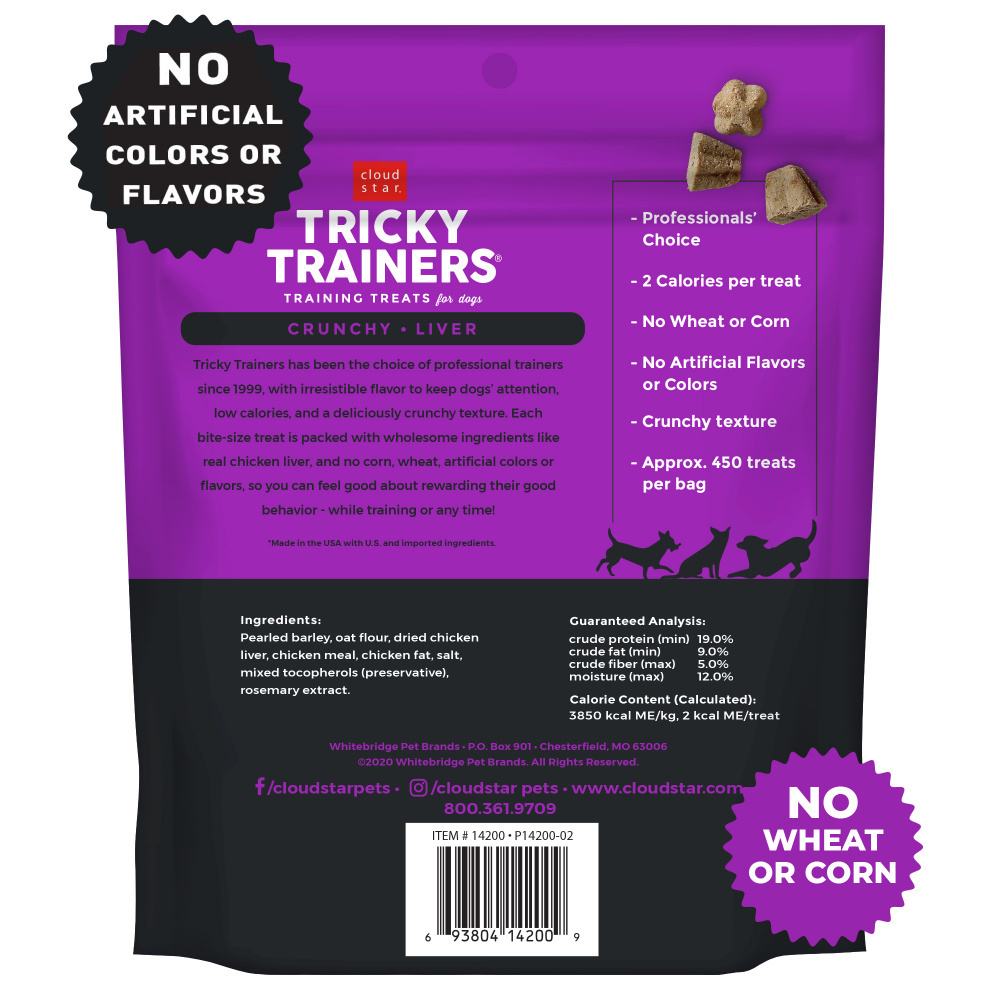 
                  
                    Cloud Star Tricky Trainers Crunchy Liver Dog Treats
                  
                