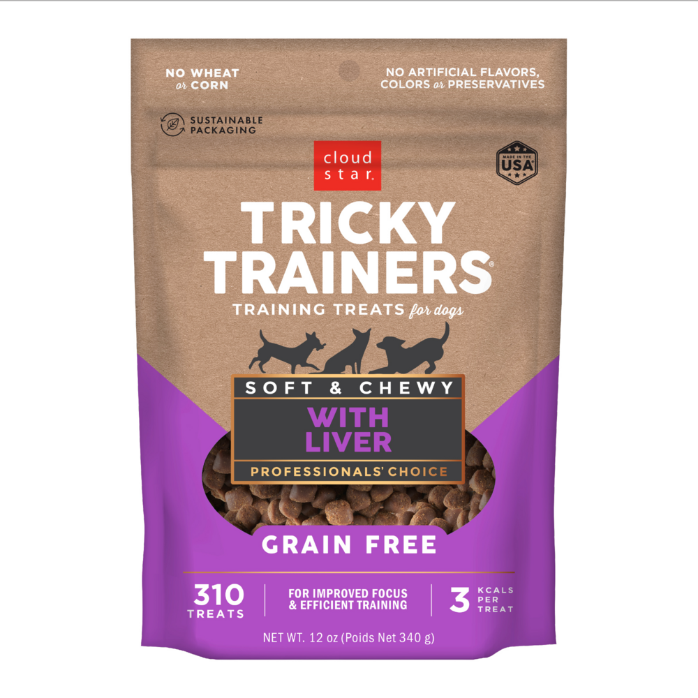 Cloud Star Tricky Trainers Soft & Chewy Grain Free Liver Dog Treats