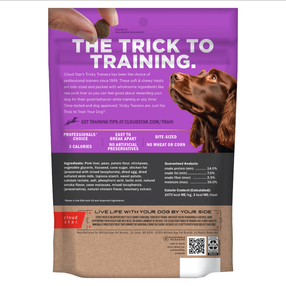 Cloud Star Tricky Trainers Soft & Chewy Grain Free Liver Dog Treats