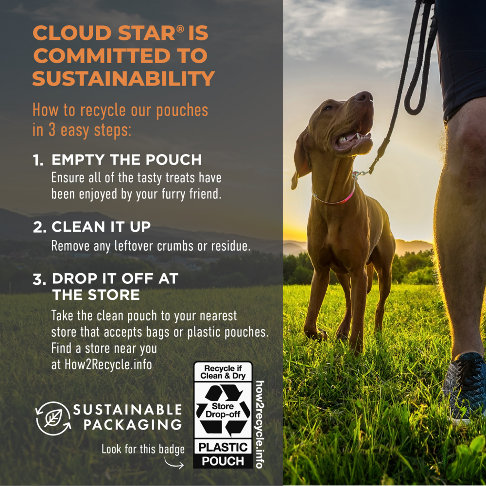 
                  
                    Cloud Star Tricky Trainers Soft & Chewy Grain Free Peanut Butter Dog Treats
                  
                