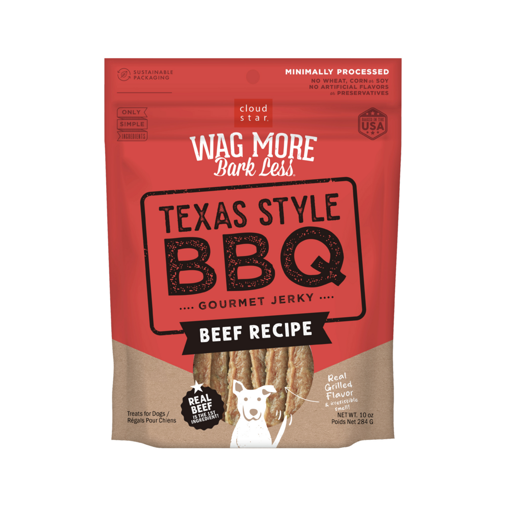 Wag More Bark Less Jerky Grain Free Texas BBQ Beef Dog Treats