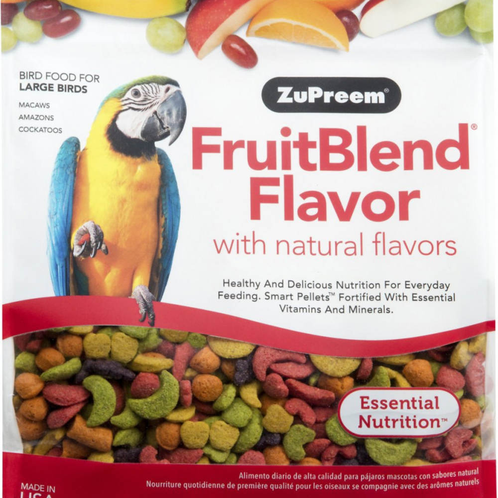 Zupreem FruitBlend Flavor Food with Natural Flavors for Large Birds