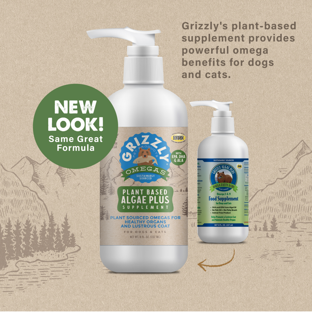 Grizzly Algal Plus Omega 3-6-9 Food Supplement for Dogs and Cats