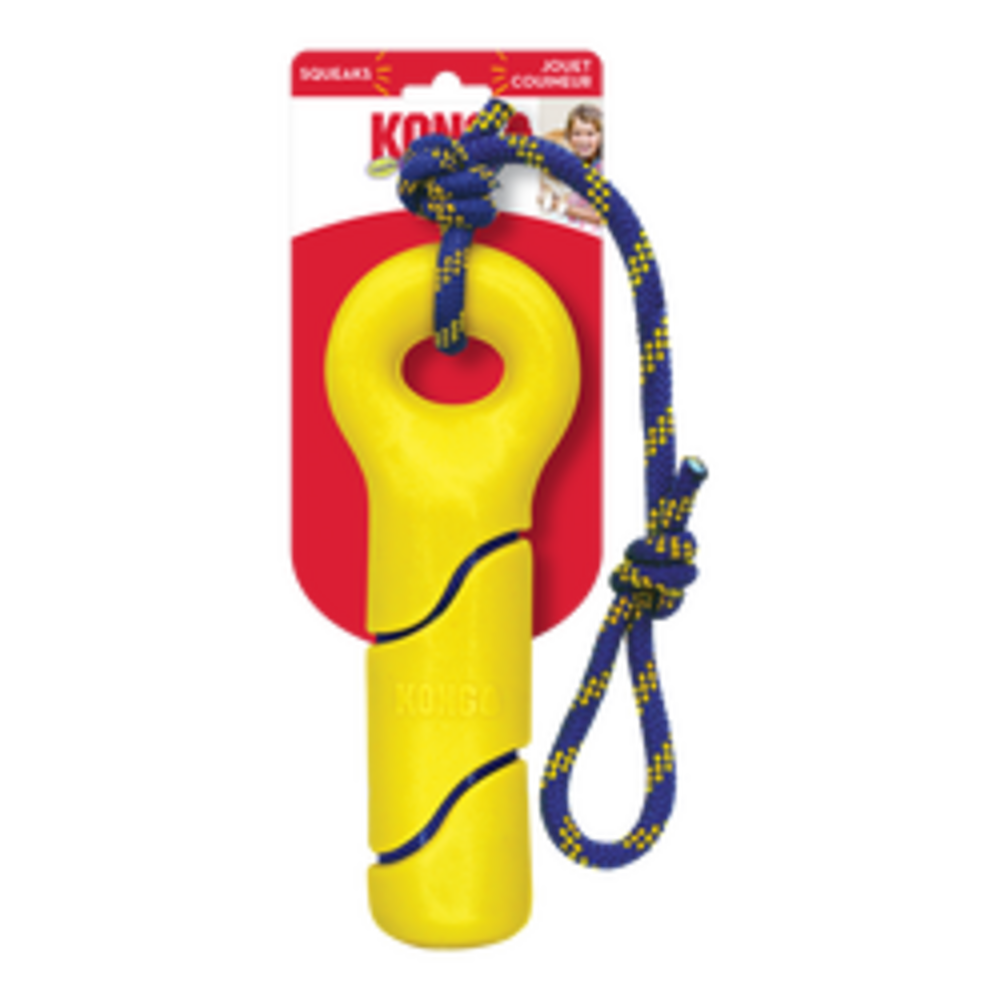 Kong Squeezz Tennis Buoy With Rope Dog Toy