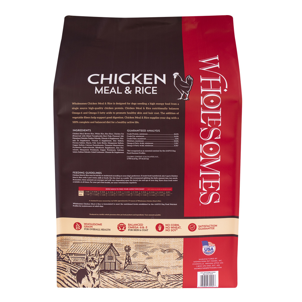 
                  
                    Wholesomes Chicken Meal & Rice Recipe Dry Dog Food
                  
                