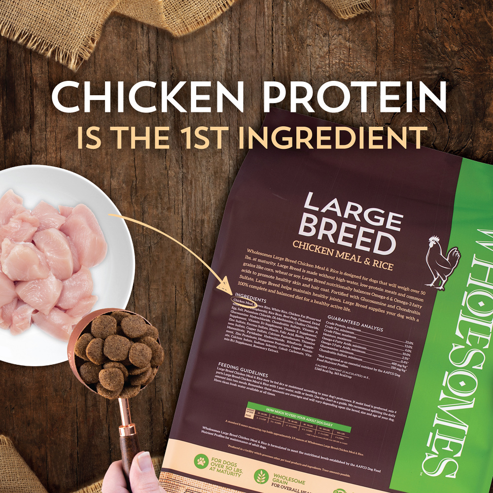 
                  
                    Wholesomes Large Breed Chicken Meal & Rice Recipe Dry Dog Food
                  
                