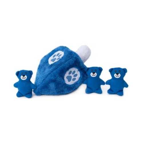 ZippyPaws Hanukkah Zippy Burrow Dreidel Hide and Seek Puzzle Dog Toy