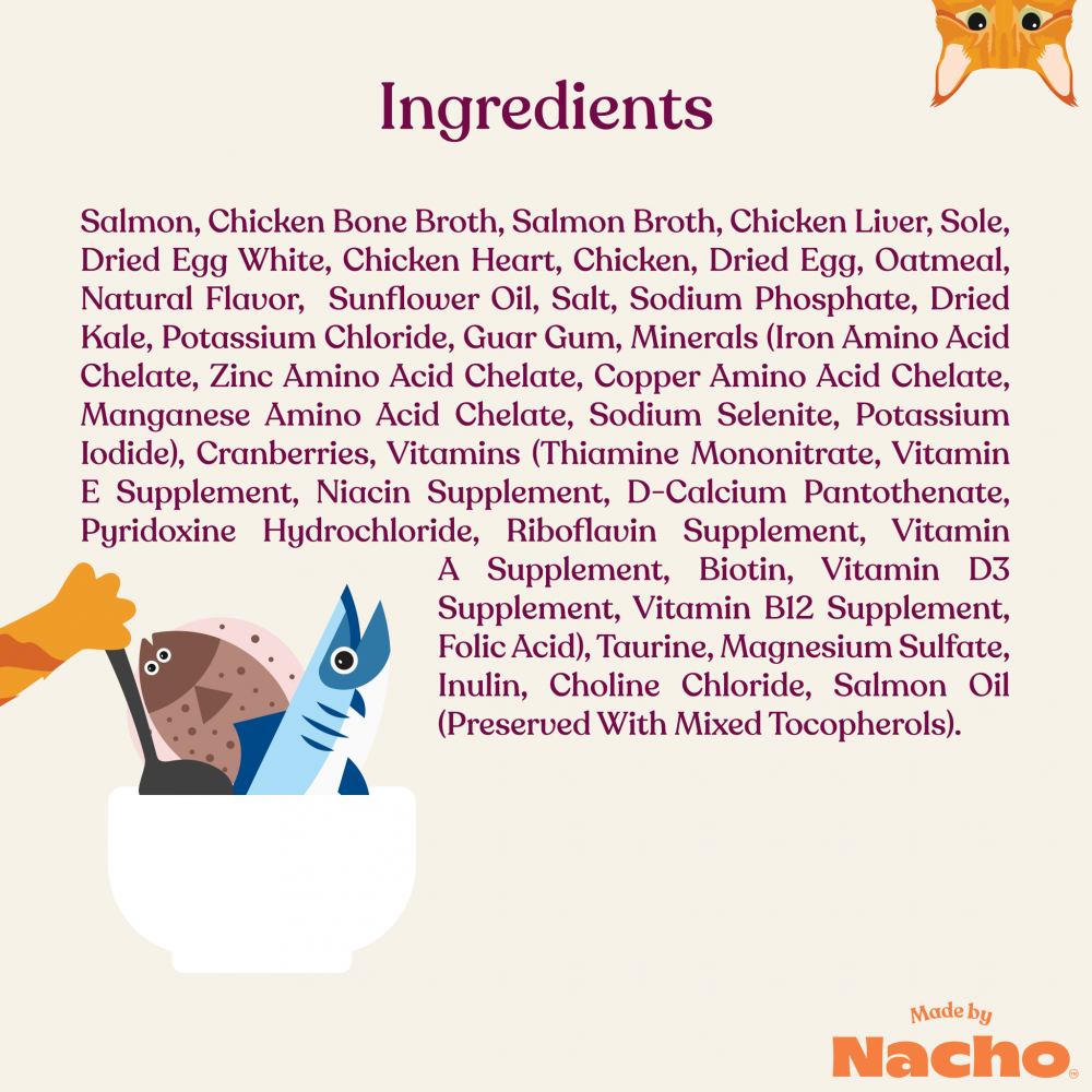 
                  
                    Made By Nacho Sustainably Caught Minced Salmon & Sole Recipe With Bone Broth
                  
                