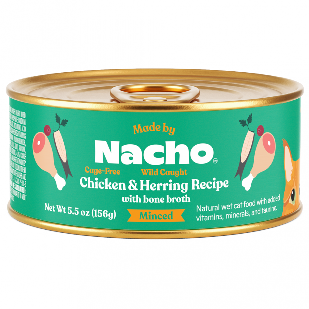
                  
                    Made By Nacho Cage-Free Chicken & Wild Caught Herring Recipe Minced With Bone Broth
                  
                