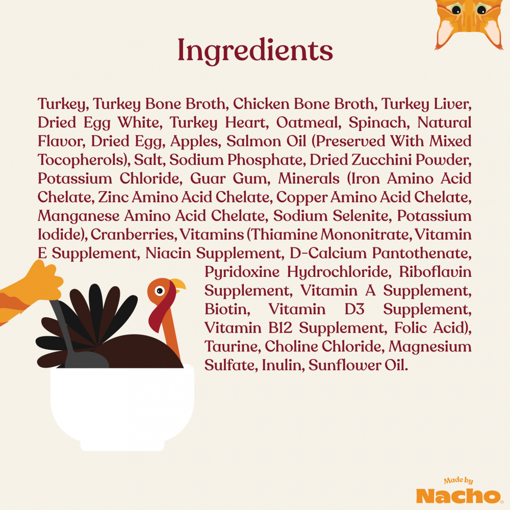 
                  
                    Made By Nacho Cage-Free Turkey & Turkey Liver Minced Recipe With Bone Broth
                  
                