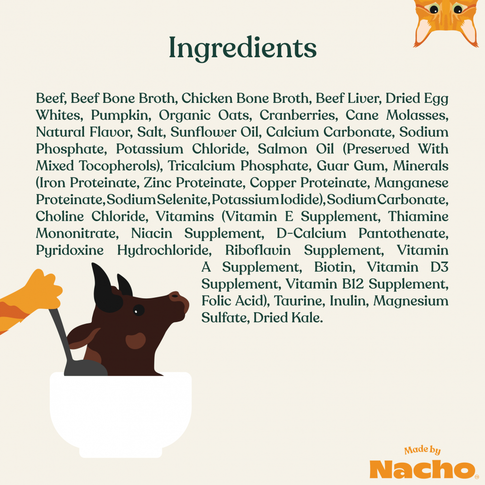 
                  
                    Made By Nacho Grass-Fed, Grain Finished Beef Recipe Cuts In Gravy With Bone Broth
                  
                