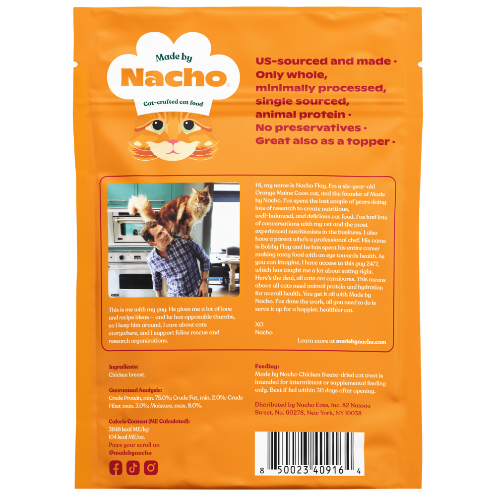 
                  
                    Made by Nacho Freeze Dried Chicken Breast Cat Treats
                  
                