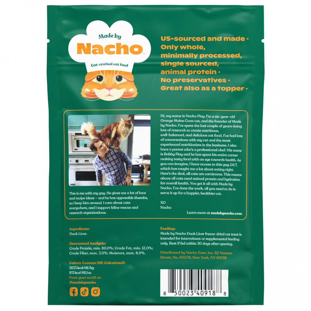 
                  
                    Made by Nacho Freeze Dried Duck Liver Cat Treats
                  
                