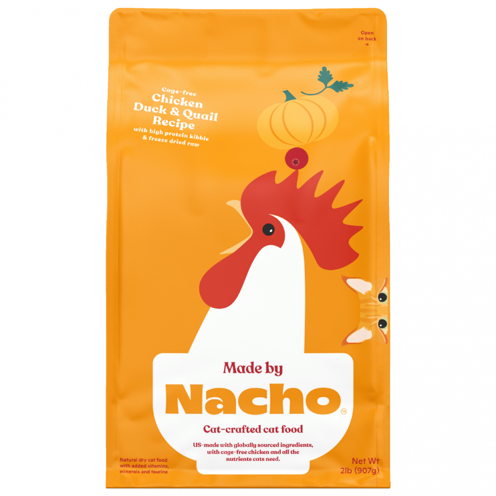 Made By Nacho Chicken & Duck & Quail Kibble with Freeze Dried Raw Inclusions