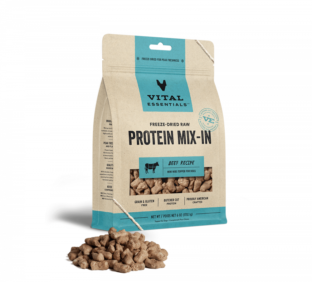 
                  
                    Vital Essentials Freeze Dried Raw Protein Mix In Beef Recipe Mini Nibs Topper for Dogs
                  
                