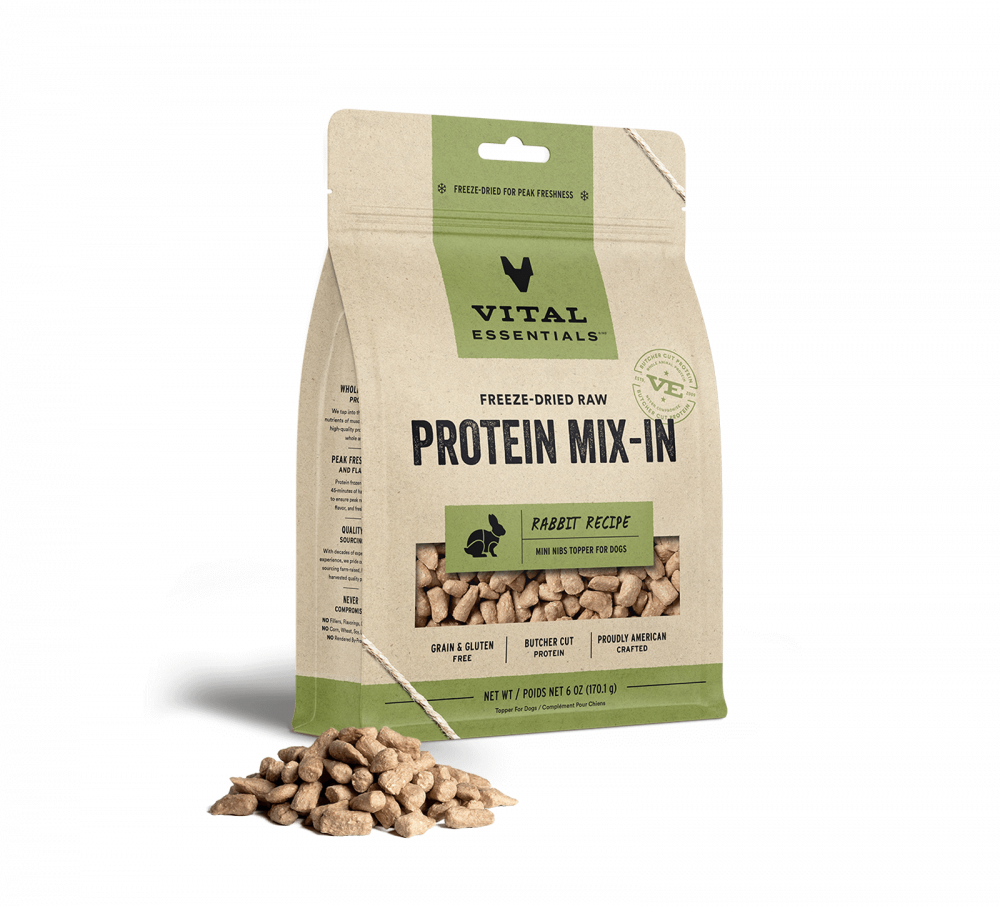 
                  
                    Vital Essentials Freeze Dried Raw Protein Mix In Rabbit Recipe Mini Nibs Topper for Dogs
                  
                