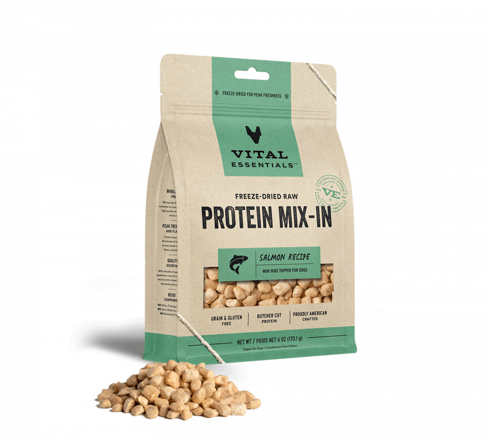 
                  
                    Vital Essentials Freeze Dried Raw Protein Mix In Salmon Recipe Mini Nibs Topper for Dogs
                  
                