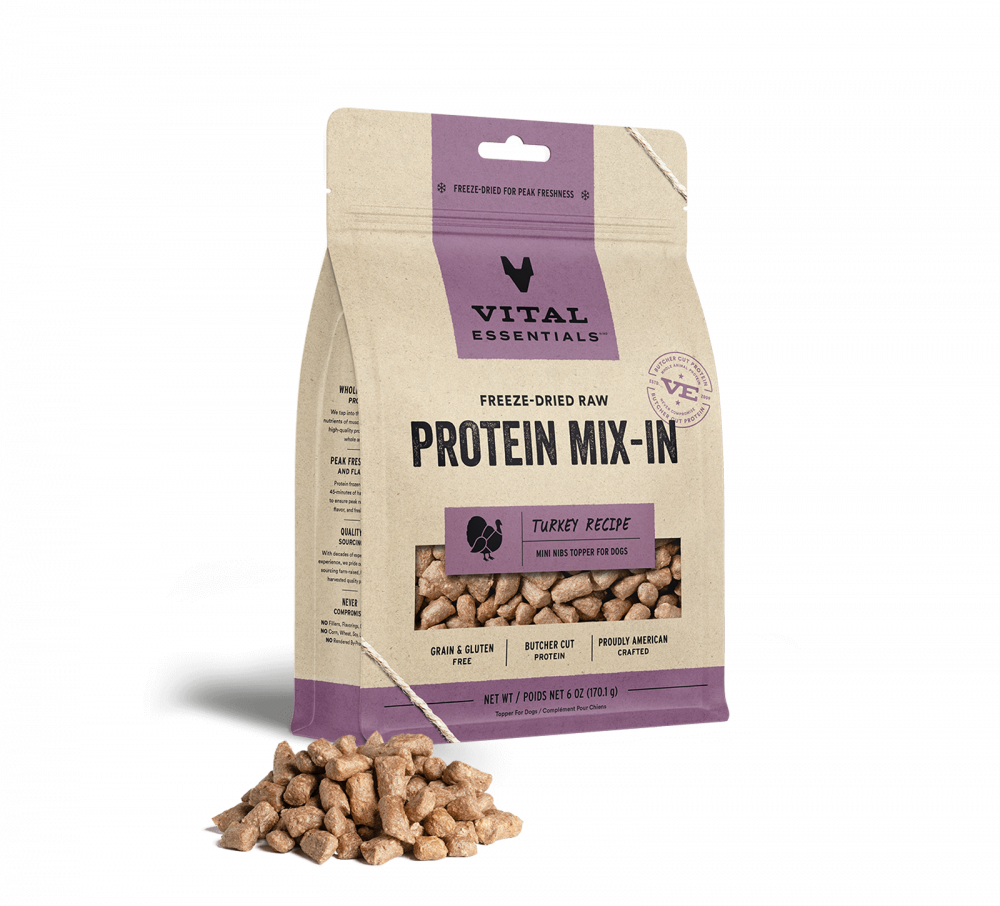 
                  
                    Vital Essentials Freeze Dried Raw Protein Mix In Turkey Recipe Mini Nibs Topper for Dogs
                  
                