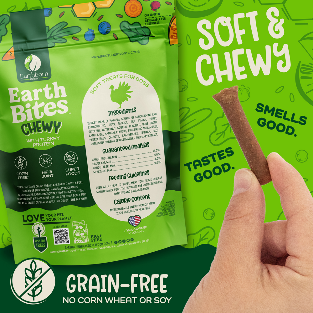 Earthbites Chewy Turkey Dog Treats